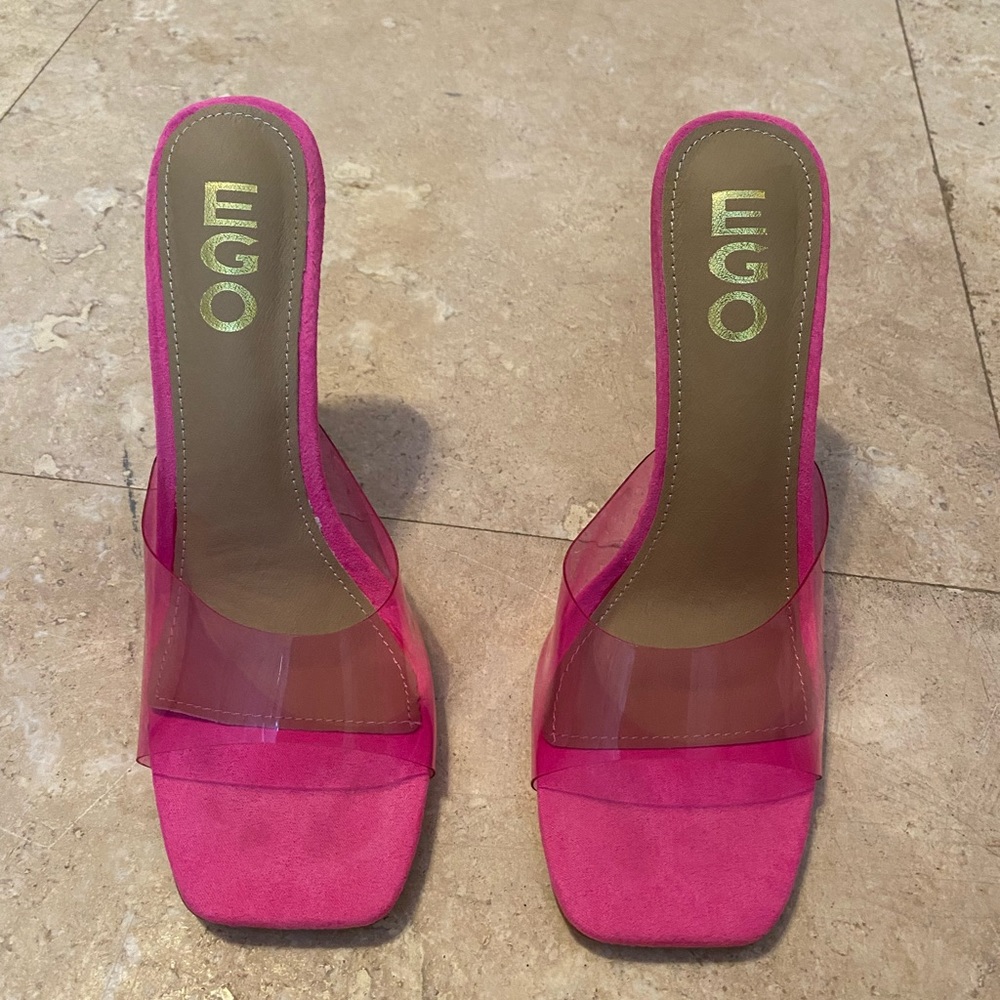 EGO Shoes - Pink Clear Heel Mule